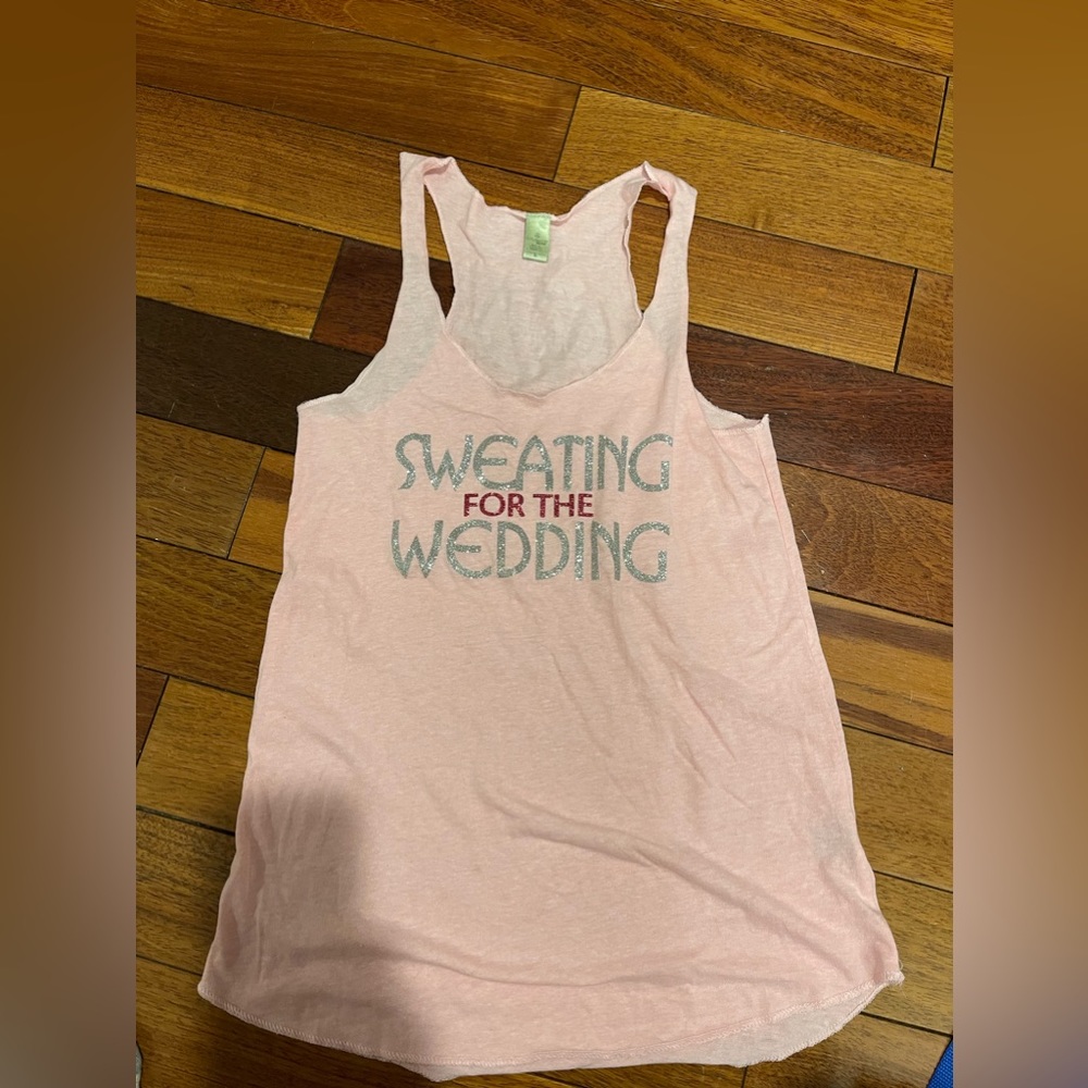 Sweating for the Wedding Women’s Long Tank- Size L